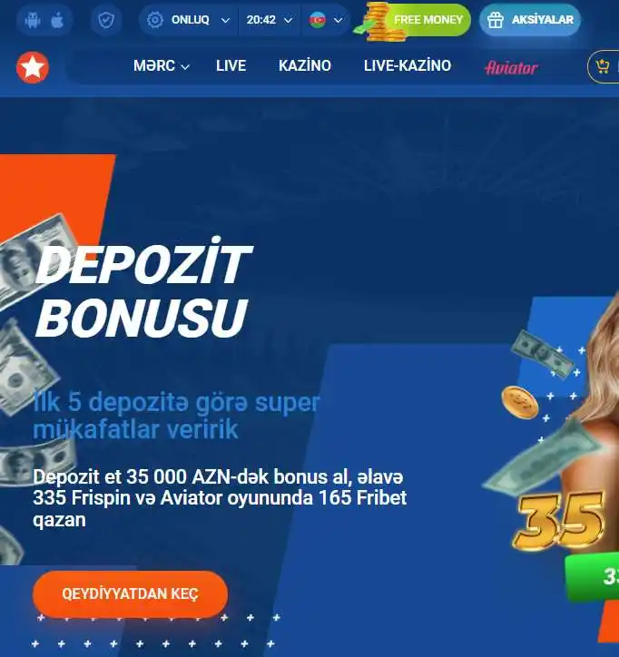 İlk daxil və depozitdən sonra bütün yeni müştərilər üçün qarşılanma bonusu